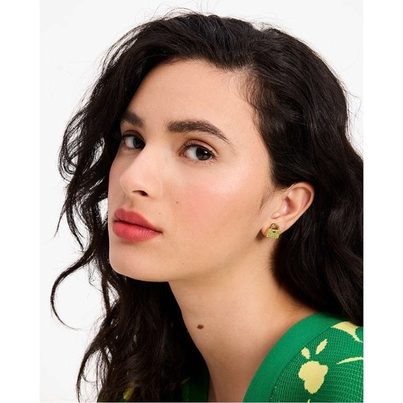 KATE SPADE • Sweet Treasures Green Purse Bag Stud Earrings - Picture 2 of 7